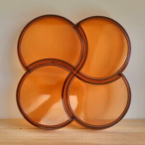 Mid Century Modern Dansk 4-Compartment Amber Melamine Tray